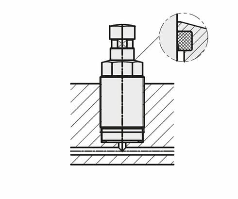 Metallabstreifkante und Abstreifer