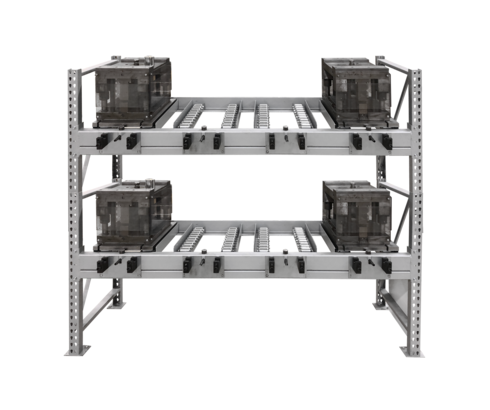 Sistema de estanterías para el almacenamiento de troqueles y moldes