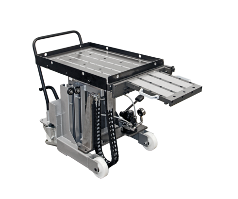 Carro para el cambio de troqueles y moldes RW 1000-B con puente adosado